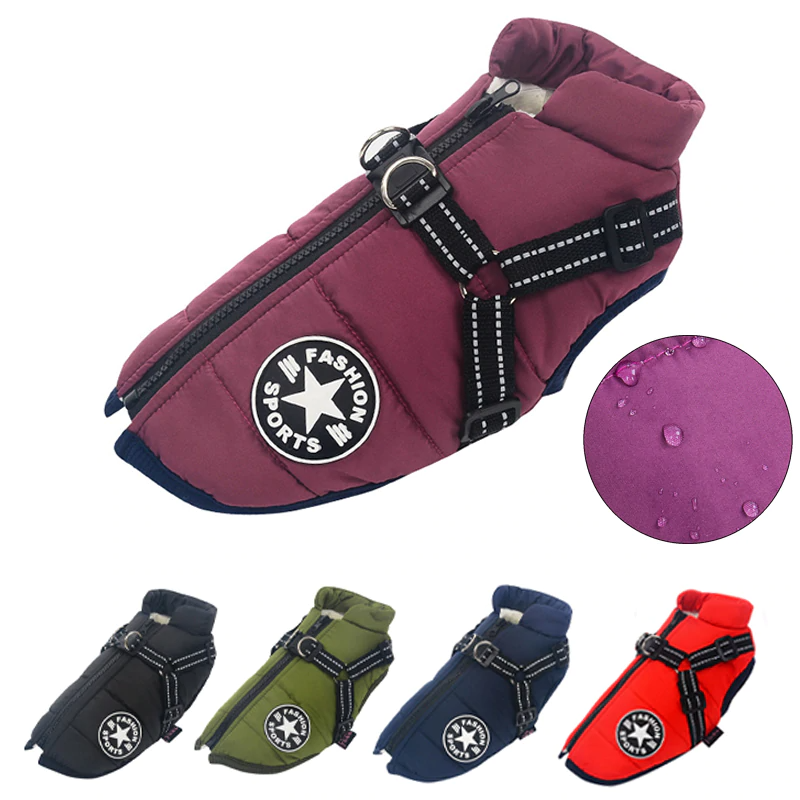 Allwetter-Hundejacke - wasserdicht, verstellbar_alle farben