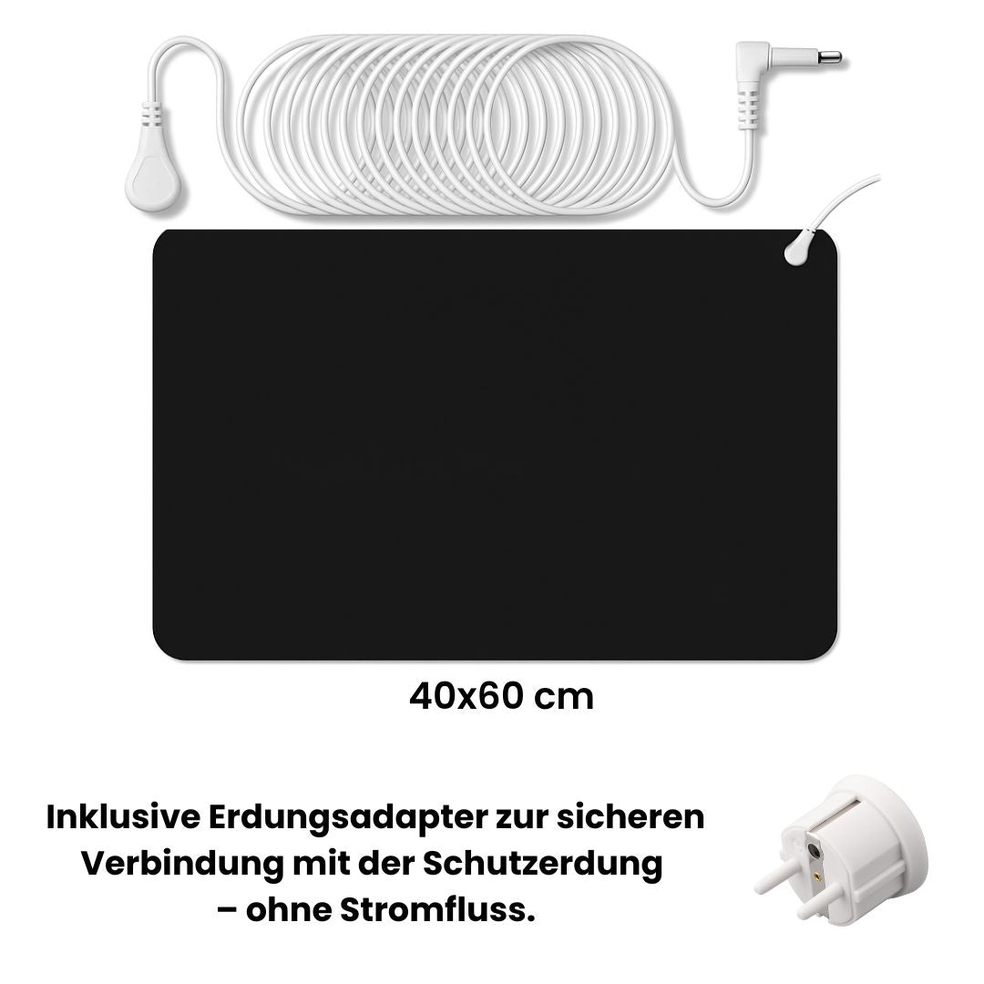 TerraDetox Erdungsmatte - Beruhigt das Nervensystem und fördert die Durchblutung durch Abbau elektrischer Spannungen und Umweltgiften (ohne Strom)