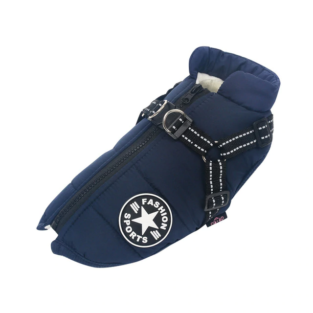 Allwetter-Hundejacke - wasserdicht, verstellbar_blau 5