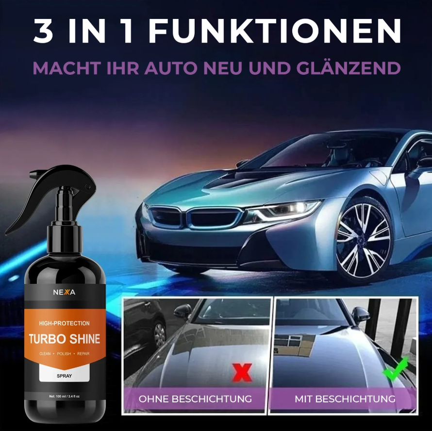 Turbo Shine® | Ultimativer Autolackschutz & Glanzspray