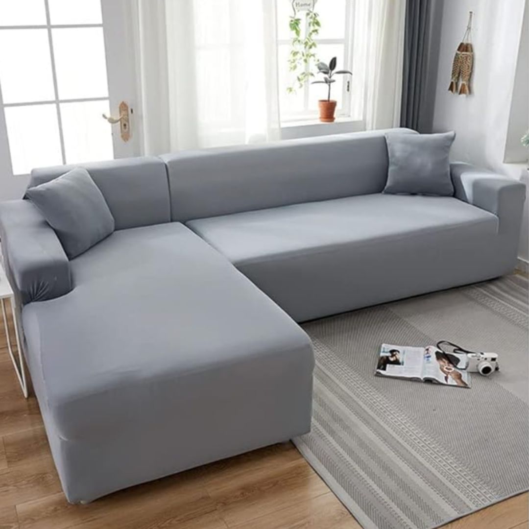 Waschbarer Sofabezug - Erweckt Dein Sofa zu neuem Leben - verlängert die Lebensdauer, wasserdicht, dehnbar_lieblingsladen_hellgrau