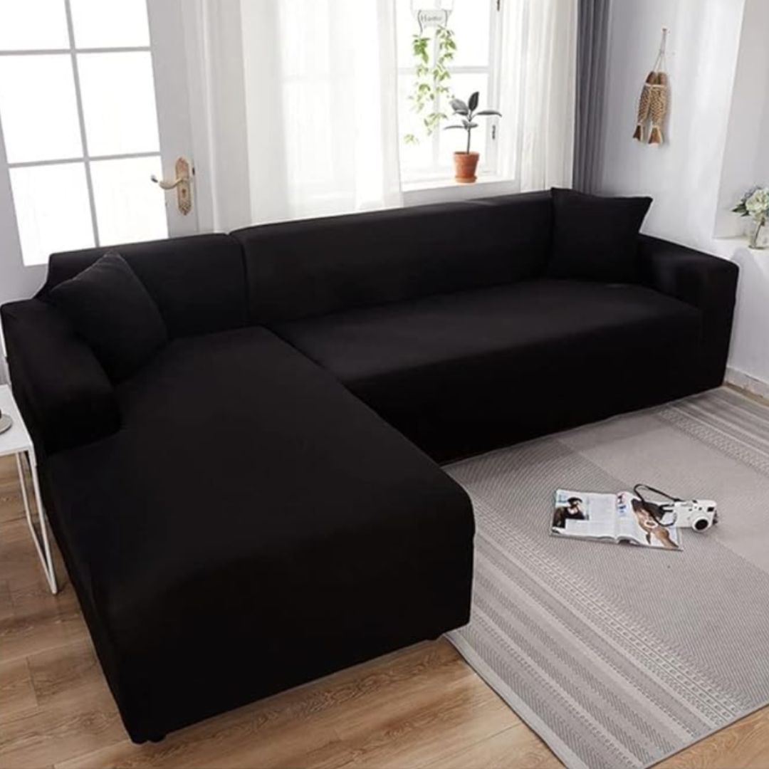 Waschbarer Sofabezug - Erweckt Dein Sofa zu neuem Leben - verlängert die Lebensdauer, wasserdicht, dehnbar_lieblingsladen_schwarz