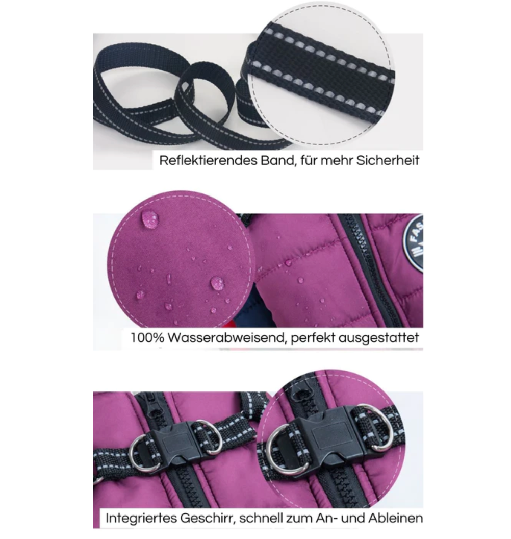 Allwetter-Hundejacke - wasserdicht, verstellbar_vorteile