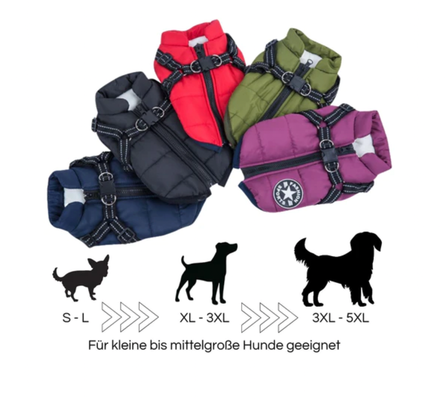 Allwetter-Hundejacke - wasserdicht, verstellbar_vorteile_groessen