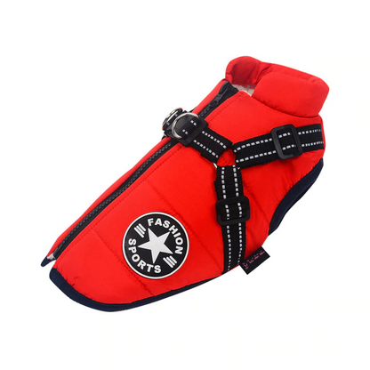 Allwetter-Hundejacke - wasserdicht, verstellbar_rot 5
