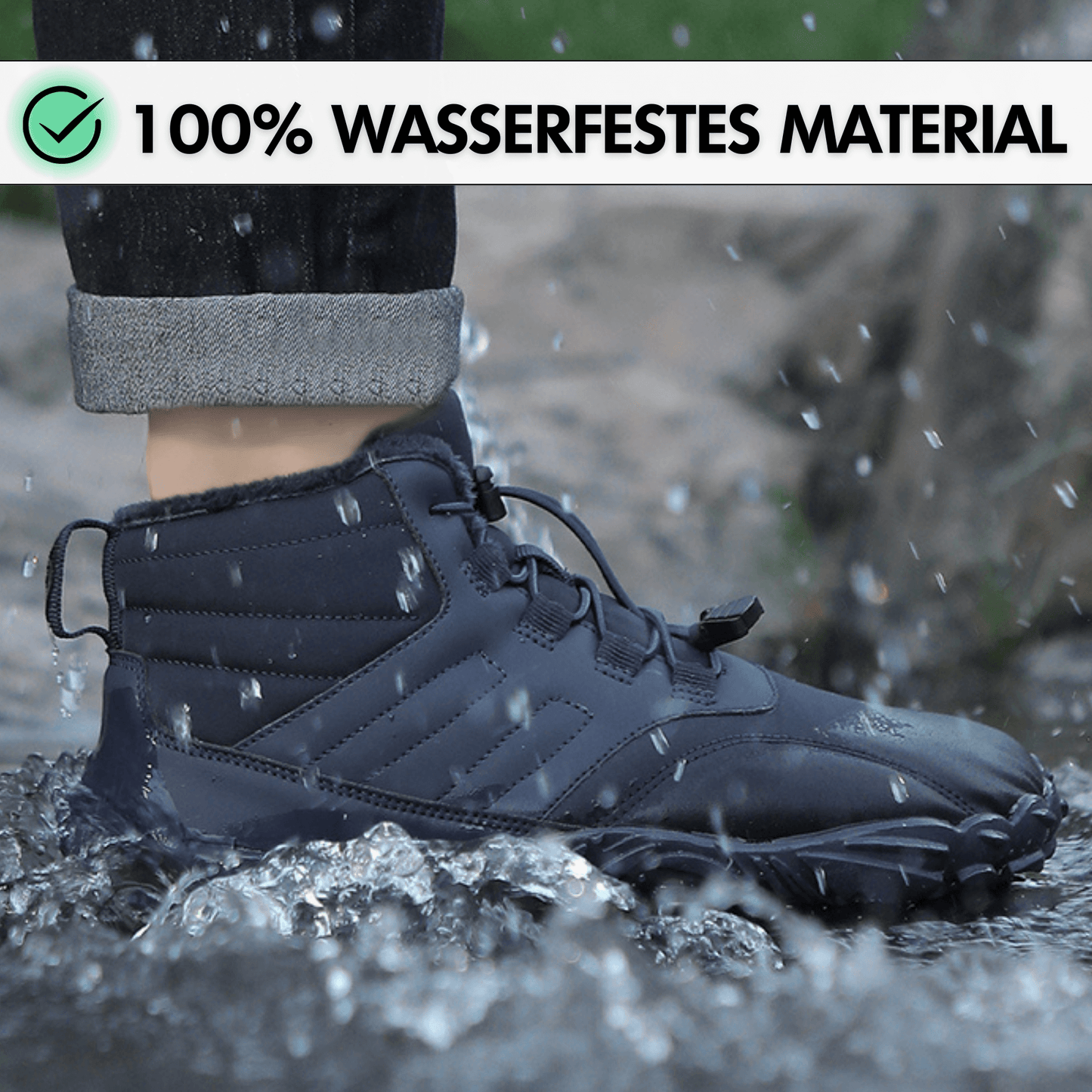 Winter Max - wasserabweisende & gefütterte Barfußschuhe