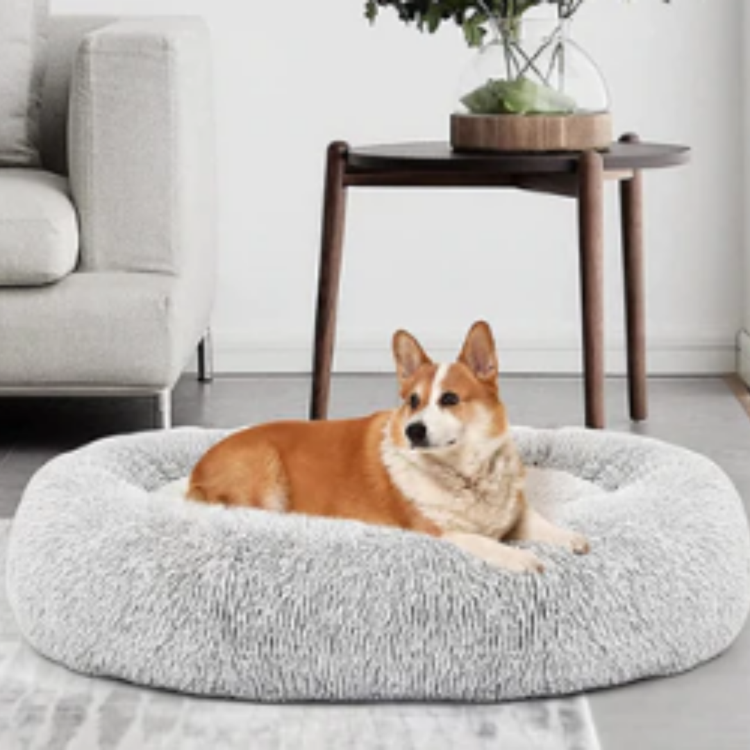 Orthopädisches Hundebett "Wolke 7" - kuschelig weich, leicht waschbar, haustierfreundlich_grau 2