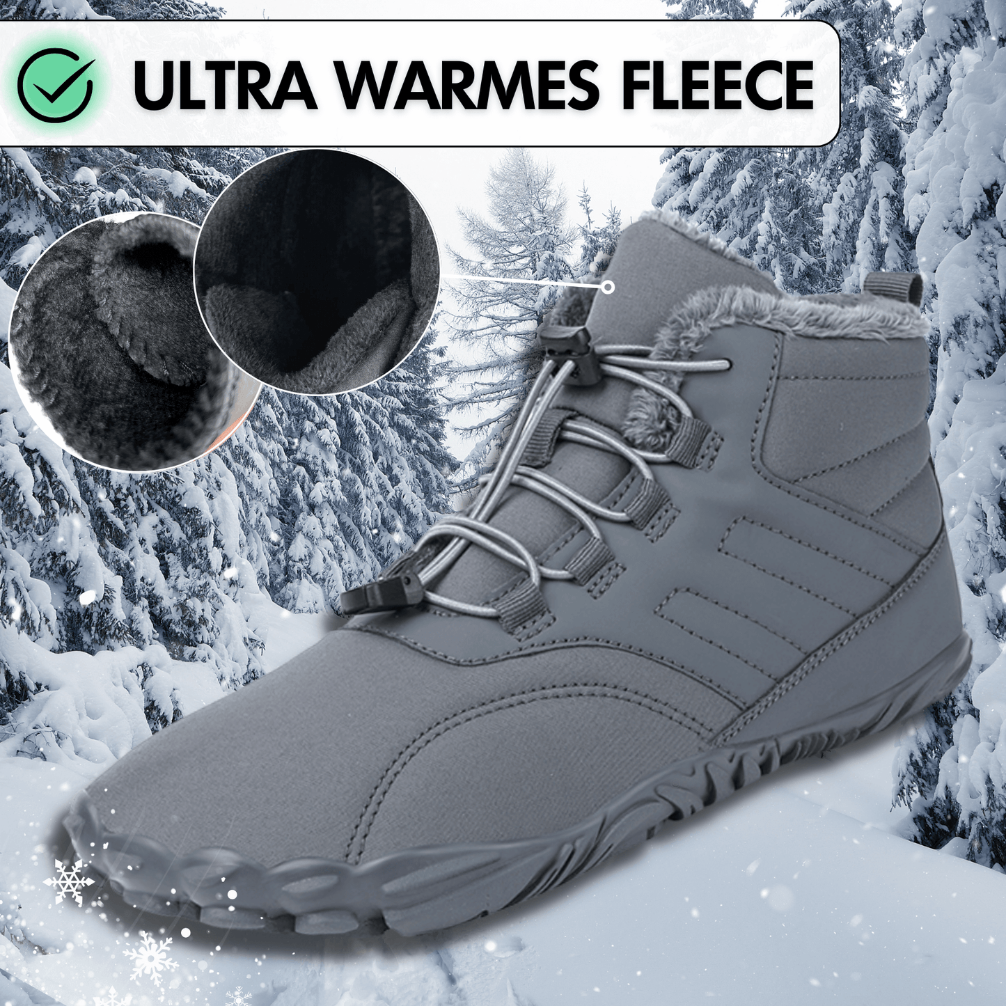 Winter Max - wasserabweisende & gefütterte Barfußschuhe